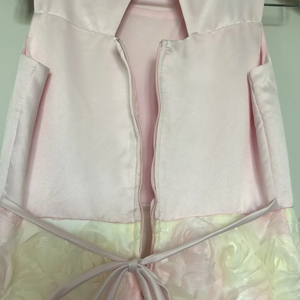 Xtraordinary Pink Floral Party Dress Sz 14 EUC